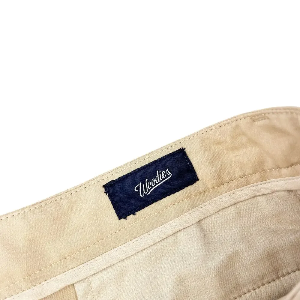 Woodies Tan Flat Front Pants 37x31